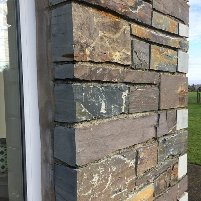 Rustic Welsh slate walling