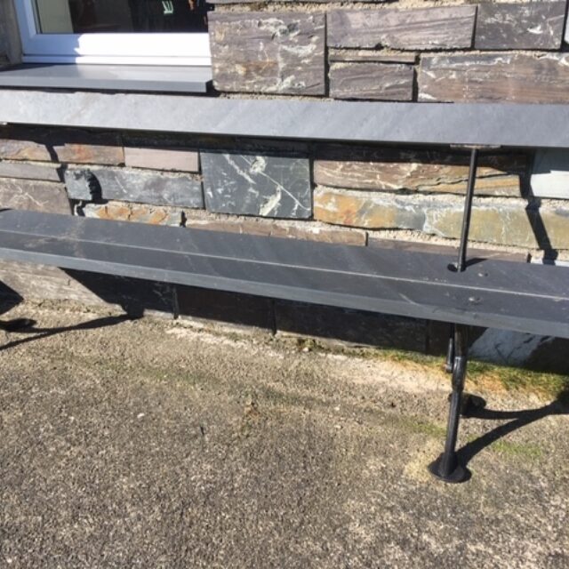 Welsh slate bench.